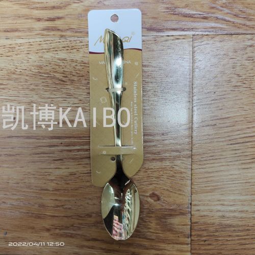 kaibo kaibo supplies 264-1406 oblique handle no. 4 tip spoon spoon tableware kitchen supplies 201 material