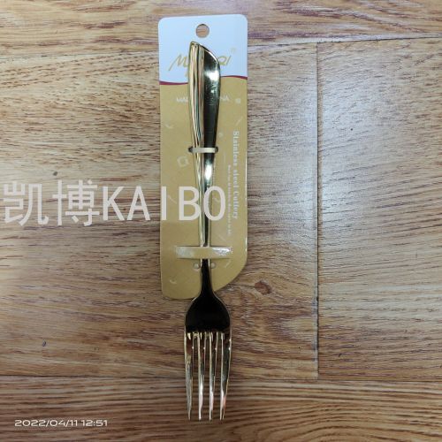 Kaibo Kaibo Supply 264-1505 Oblique Handle No. 2 Fork Fork tableware Kitchen Supplies 410 Material