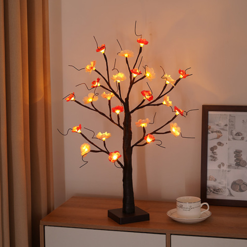 Small Flower Tree Light Led Holiday Landscape Home Decorative Lamp Girl‘s Room Christmas Party Scene Layout Luminous Tree
