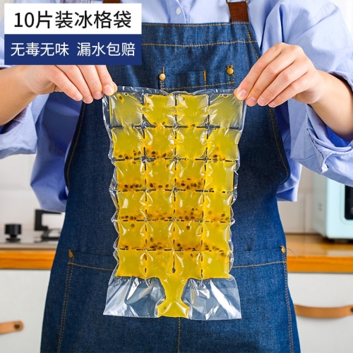Disposable Ice Pack Summer Fresh-Keeping Refrigerated Frozen Ice Tray Bag Self-Sealing Passion Fruit Water Injection Ice Bag 
