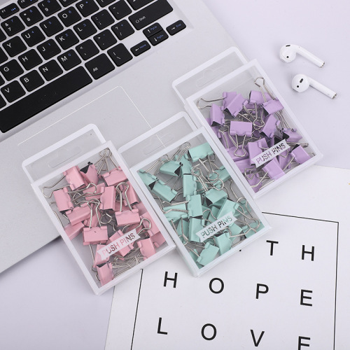 ins style macaron color ft head nail creative colorful clip multi-functional binder clip push pin office stationery