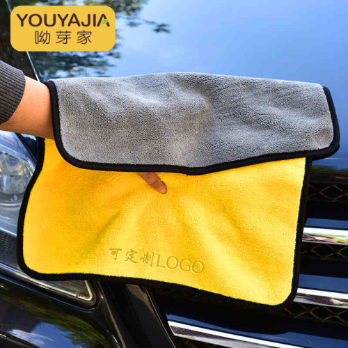 car wash towel car cleaning absorbent rag cleaning towel coral fleece thickened double-sided function car wash towel