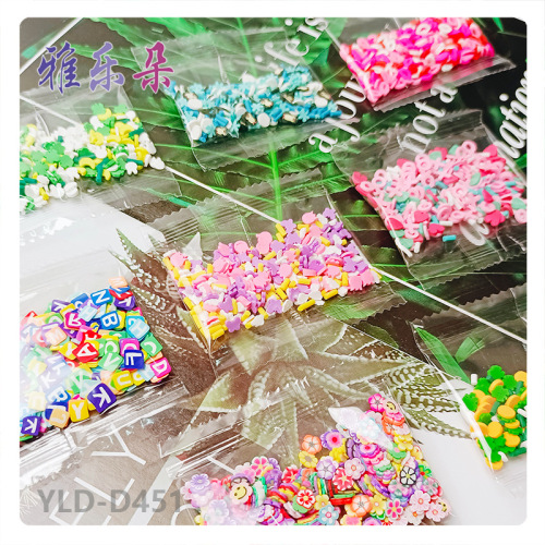 Yale flower Simulation Fruit Ins Retro Cartoon Soft Pottery Flower Love Heart Nail Sequins Smiley Face Nail Jewelry Stickers 