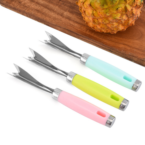 Stainless Steel Pineapple Knife Peeler Core Remover Pineapple Shovel Pineapple Fork Kitchen Fruit and Vegetable Tools