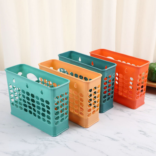 chopsticks holder household kitchen tableware storage basket solid color dining table plastic storage box spot