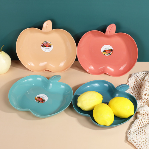 creative apple-shaped household fruit plate new creative living room fruit plate dried fruit plate simple office snack plate