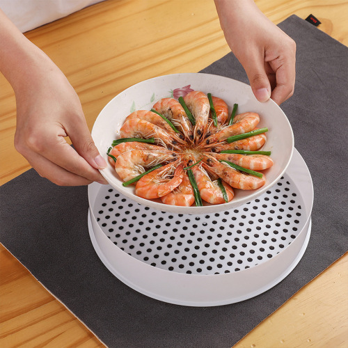 Microwave Oven Special Steamer Large Steamer Heating Container Double-Layer Water-Proof Steamer Steamed Rice Utensils