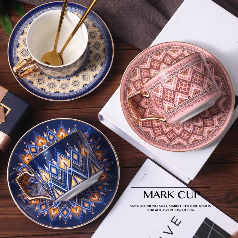 新款彩色骨瓷咖啡杯套装精致下午茶杯家用水杯详情2