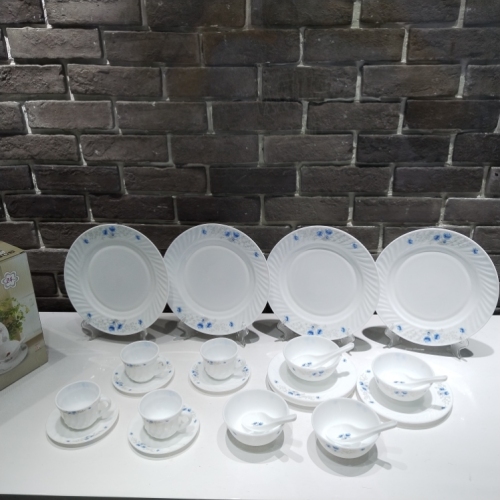 foreign trade export glass porcelain tableware op set ceramic bowl western tableware plate salad plate dish soup plate