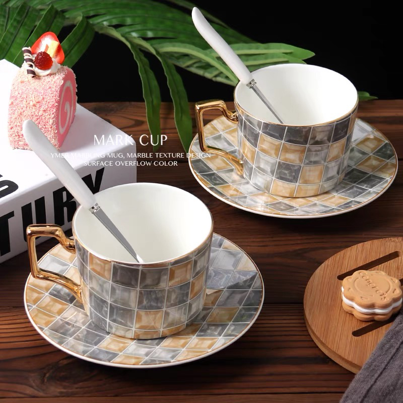 新款彩色骨瓷咖啡杯套装精致下午茶杯家用水杯详情1