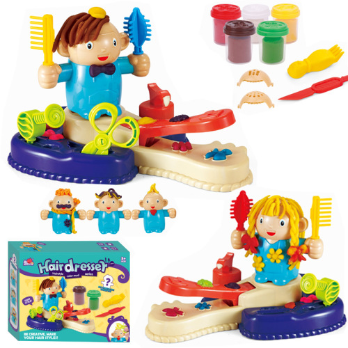 Children‘s Educational Large Noodle Machine Color Clay L Barber Plasticine Toy Ultra-Light Clay Tool Mold Set