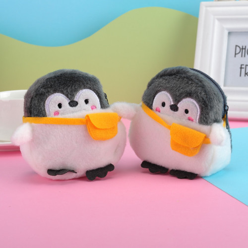 cute little penguin coin purse lipstick pack cable package coin pocket
