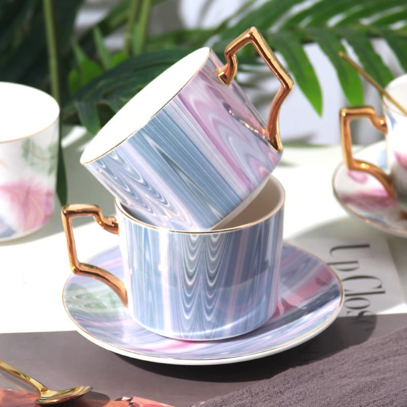 新款彩色骨瓷咖啡杯套装精致下午茶杯家用水杯详情5