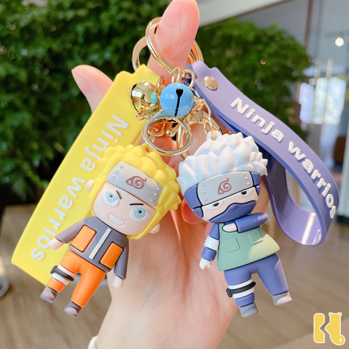 Naruto Keychain Pendant Cartoon PVC Epoxy Key Chain Creative Car Doll Schoolbag Ornaments Wholesale
