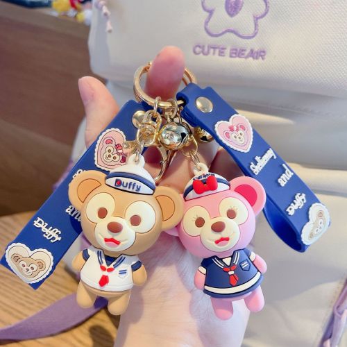 Cute Duffy Shelliemay Keychain Cartoon Silicone Couple Automobile Hanging Ornament Bag Ornaments Creative Gifts Wholesale