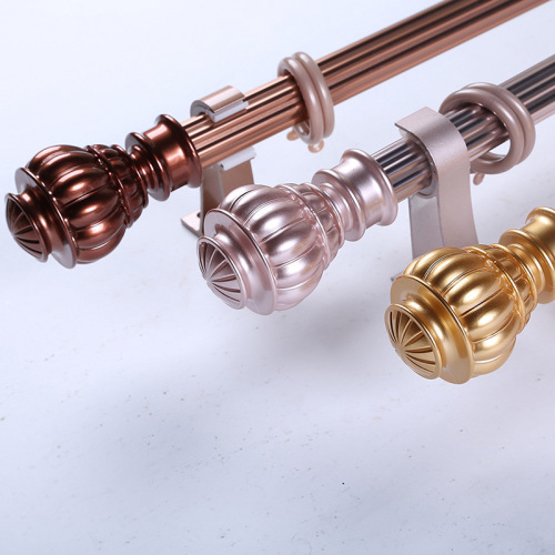 factory wholesale new aluminum alloy curtain rod electroplating roman rod curtain track curtain accessories wholesale