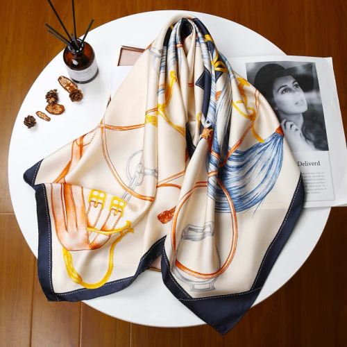 Twill Silk Large Kerchief Spring and Autumn Women‘s Silk Kerchief Shawl Fashion Scarf