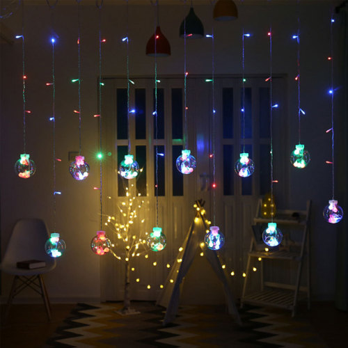 LED Flash Lamp Christmas Day Light Bedroom Window Decoration Light Wishing Ball Curtain Light Star Light Wholesale