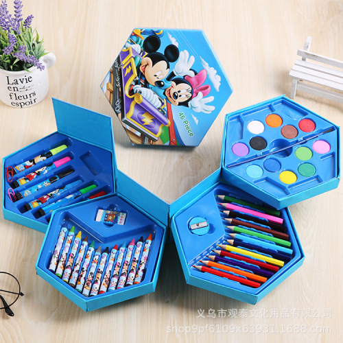 6-Piece Watercolor Pen Primary School Student Painting Combination Set Children‘s Brush Art Stationery Gift Painting Brush Set 