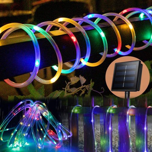 manufacturer‘s new remote control solar light string led christmas holiday decoration soft tube light outdoor waterproof light strip