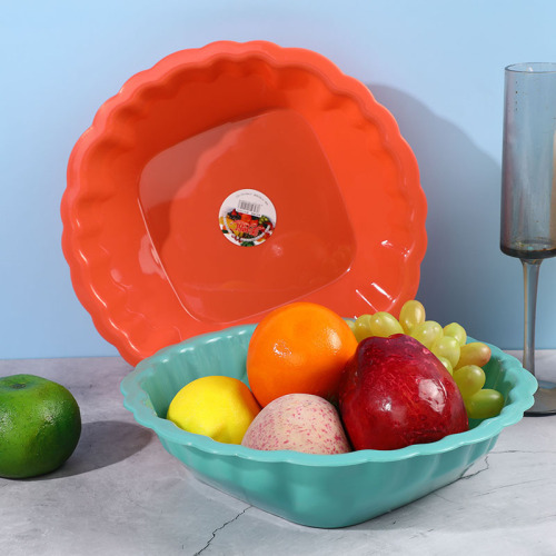 round square bottom fruit plate simple style office dried fruit plate fruit plate household plastic fruit plate