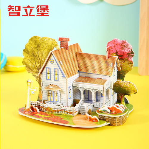Children‘s Toys Boys and Girls Kindergarten 3D Handmade Model Three-Dimensional Puzzle Cabin Gift 5-15 Years Old 