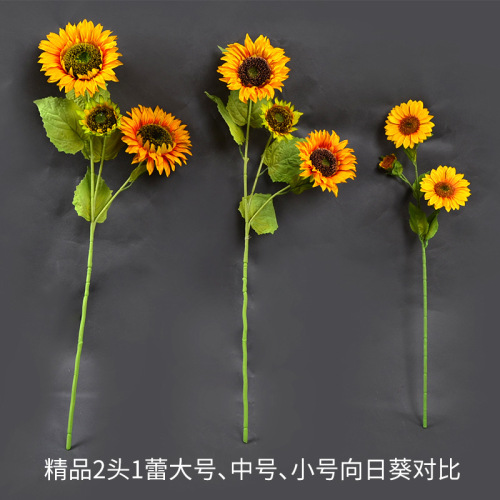 Artificial Sunflower Sunflower Sunflower Shopping Mall Drop Wholesale Living Room Bedroom Decorative Flower Floor Artificial Flower