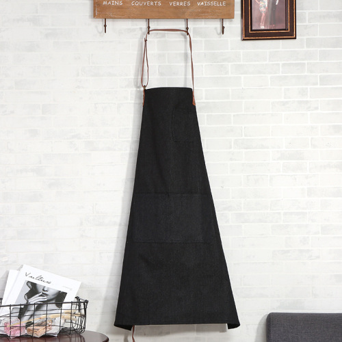 foreign trade creative baking barista denim overalls home fashion strap denim sleeveless apron custom logo
