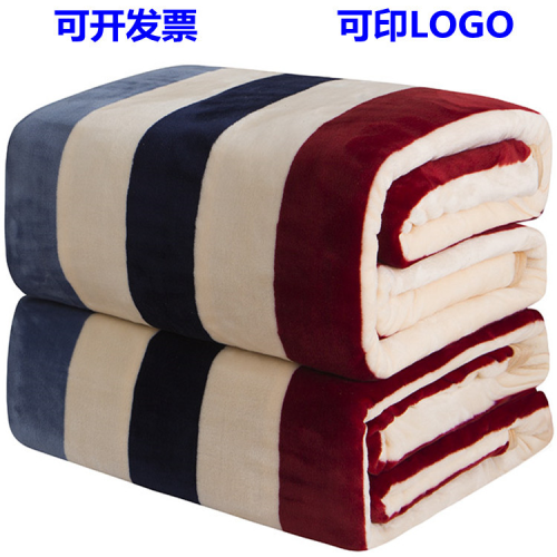thickened autumn and winter blanket wholesale flannel blanket flannel gift blanket double-sided fleece cloud blanket coral fleece bed sheet