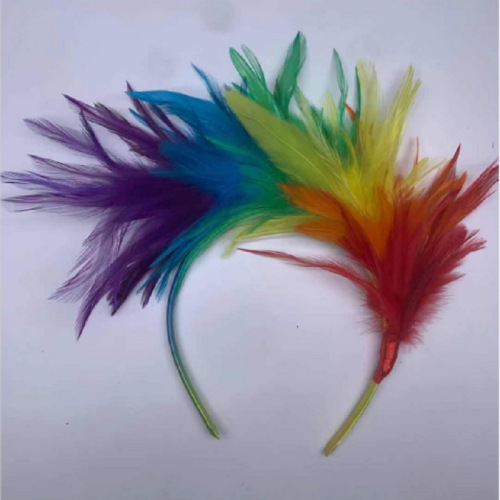 Party Feather Headband Chicken Feather Hair Updo Head Buckle Children‘s Dance Decoration