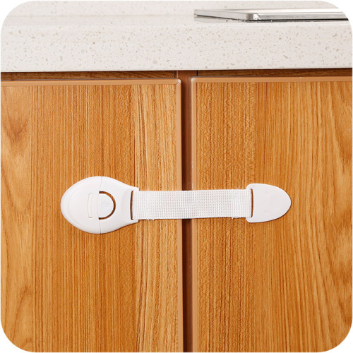 Children‘s Safety Lock Clip Lock Anti-Pinch Hand Children‘s Supplies Multifunctional Cabinet Door Refrigerator Lock Safety Lock Cloth with Lock Wholesale