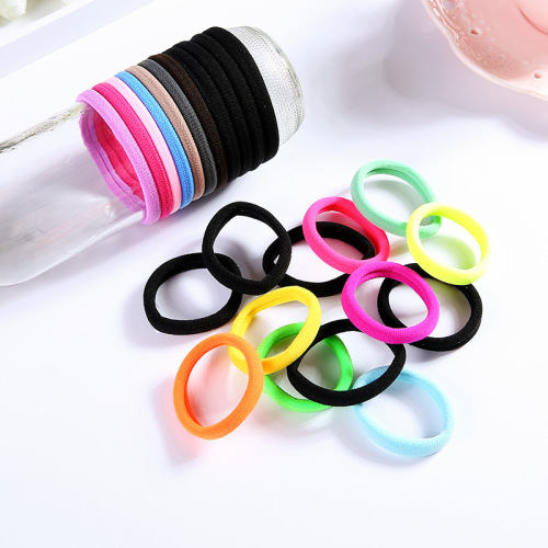 girl nylon towel hair rope cute color hair band japanese temperament high elastic head rope candy color rubber band night market