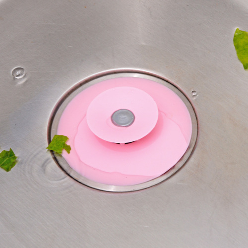 Kitchen Press Filter Screen Silicone Flying Saucer Floor Drain Bounce Sewer Cover Bathroom Anti-Blocking Plastic Sink Cover