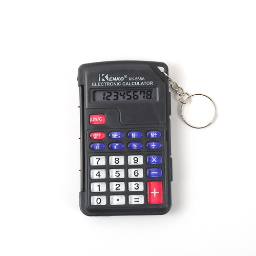 Kk568a Crystal Transparent Key Palm Flip Calculator Pocketable portable Mini Student Special