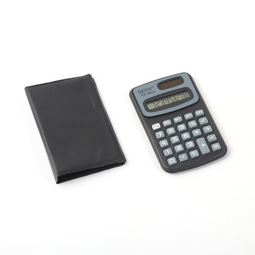 888 Small Portable Fashion Calculator Black for Pupils Cute Cartoon Mini Calculator