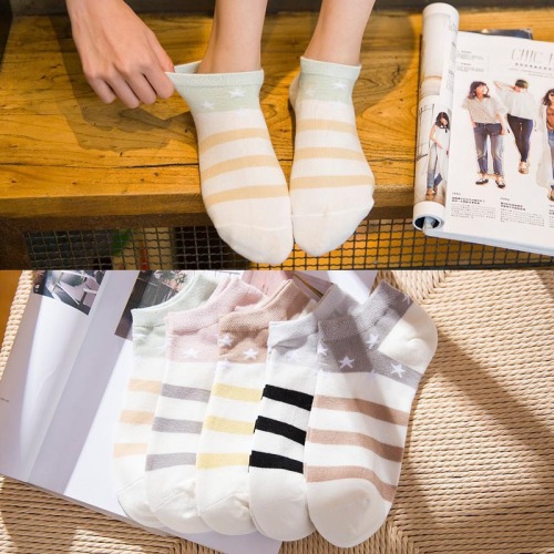 Socks Factory Wholesale Spring and Summer New Women‘s Casual Boat Socks Sweat-Absorbent Breathable Shallow Mouth Short Socks Stall Cheap Socks