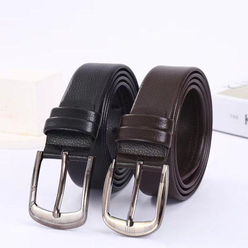 new men‘s belt pvc edging pin buckle pants belt men‘s belt imitation cowhide casual wild neutral belt