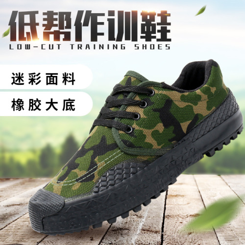 new low-top liberation shoes low-cut camouflage canvas shoes men outdoor training shoes military training shoes wholesale