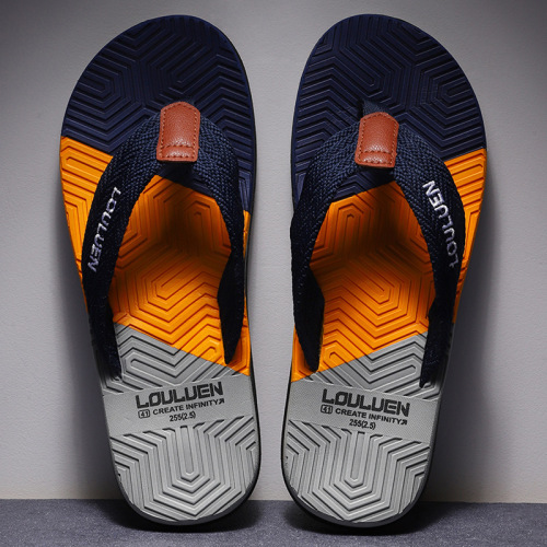 Lulu‘an Trendy Men‘s Flip Flops Summer Wholesale 2022 New Outdoor Beach Shoes Men‘s Flip-Flops Home