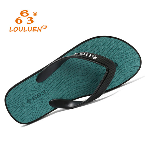 2024 summer new couple flip flops outdoor beach leisure flat slippers men‘s rubber flip-flops