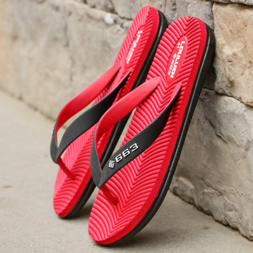 lulu‘an summer rubber flip-flops wholesale men‘s outdoor non-slip beach flip-flops home trend men‘s slippers