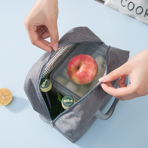 Lunch Box Insulation Bag Office Worker Handbag with Rice Lunch Box Student Thick Aluminum Foil Cute Lunch Box Bag