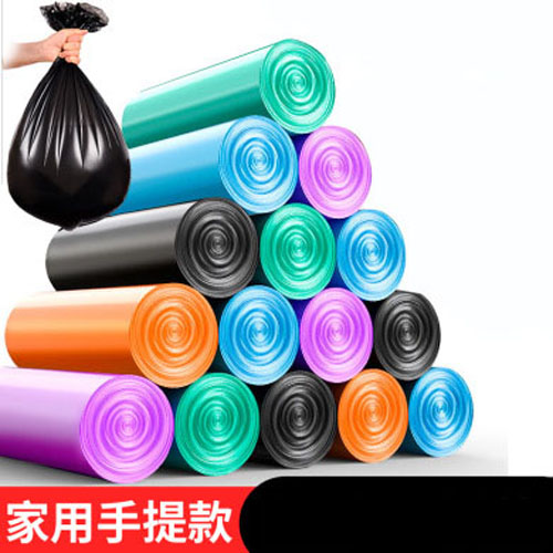disposable portable garbage bag large black thickened vest type point break roll home plastic bag one-piece delivery