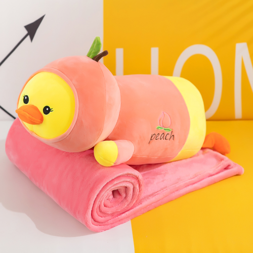 fruit duck air conditioning blanket cartoon animal pillow blanket pillow quilt dual-use soft pillow back cushion nap blanket