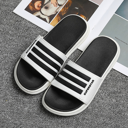 Men‘s Summer Slippers striped Couple Home Non-Slip Home Shoes Outdoor Breathable Bathroom Slippers Women‘s Wholesale