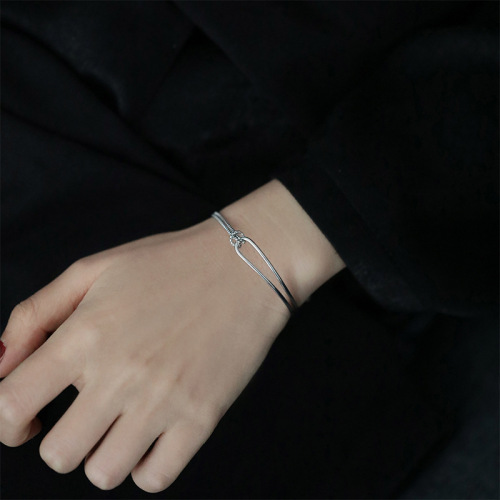 chain geometric bracelet women‘s minimalist design sense korean all-match original line twist knot girlfriends bracelet gift accessories