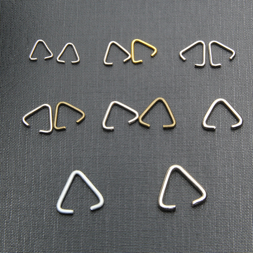 open iron triangle buckle key ring metal triangular ring key ring stainless steel connecting buckle keychain accessories