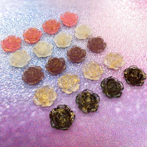 【 xiduo Factory Wholesale] Handmade Diy Cream Glue Phone Case Jewelry Resin Crystal Gold Rose