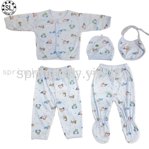 spring lady baby clothes 5 set 0-march infant clothing spring/summer underwear set wholesale