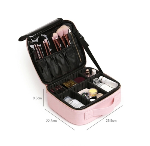 Small Cosmetic Bag Women‘s Portable New Large-Capacity Cosmetics Storage Box Fashion High-End Portable Cosmetic Case
